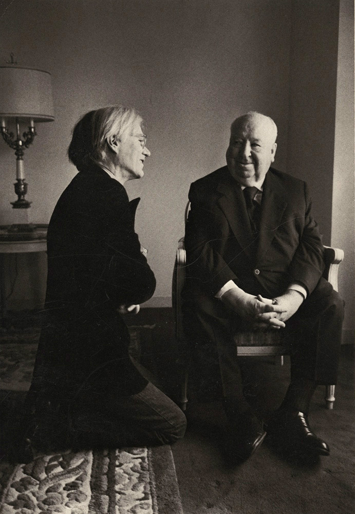 Andy Warhol and Alfred Hitchcock, New York City