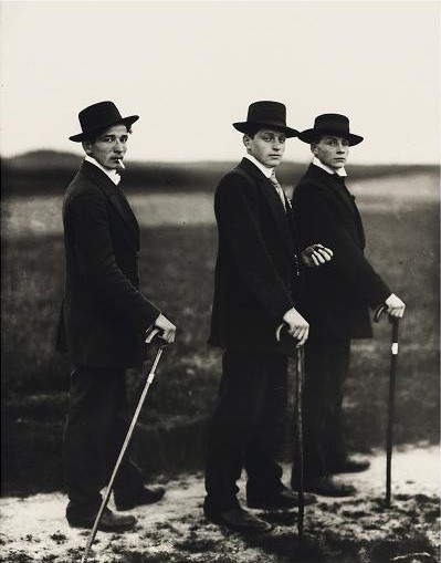 At Christie's August Sander's Three Young Farmers on Their Way to a Dance, printed by Sander's son Gunther, made £104,500 GBP--over ten times its high estimate!