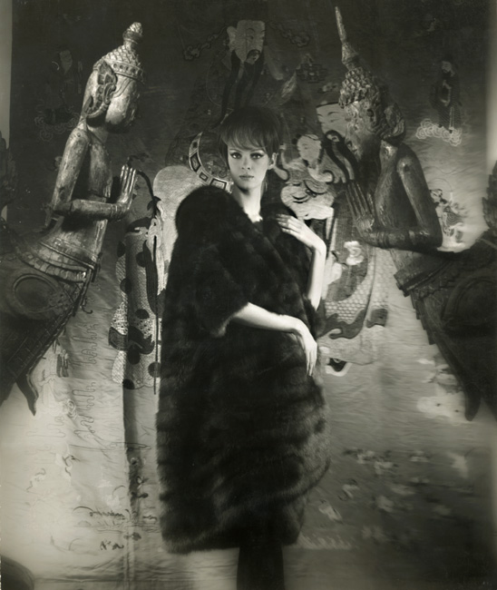 George Hamill - Model Wearing Russian Sable Fur Coat