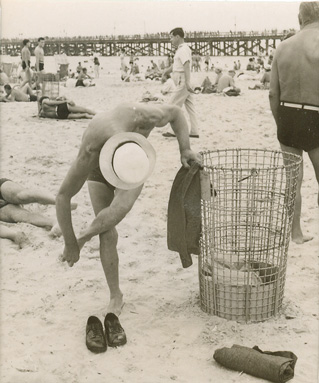 Helen Levitt - Man at Beach, Coney Island, NY