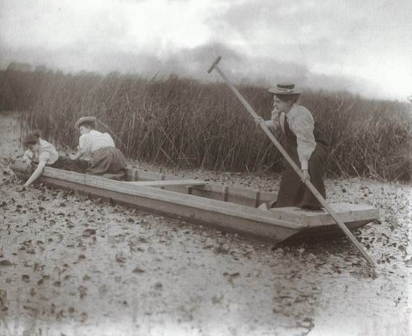 Charles Smerdon Roe - Untitled (Women in Boat Picking Water Lilies)