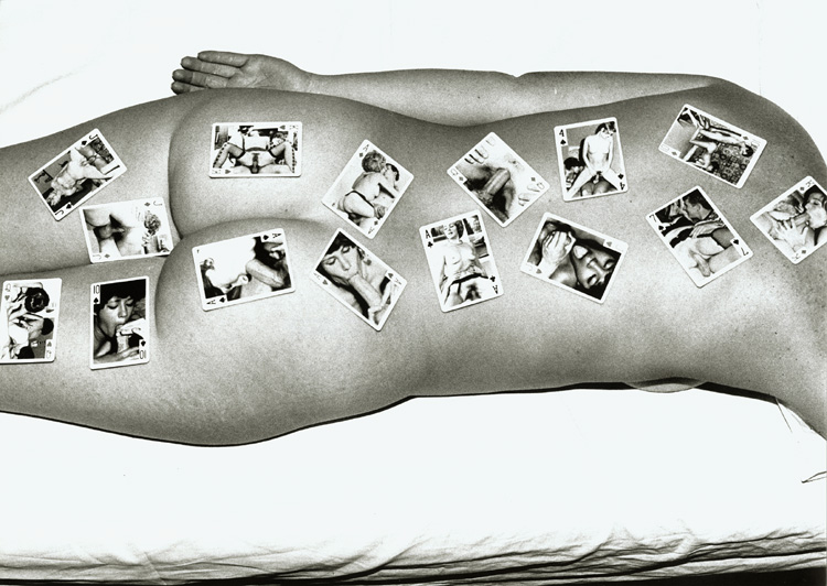 Marcel Marien - The Dream Bench, Female Nude Back with Cards Marcel Marien - The Dream Bench, Female Nude Back with Cards