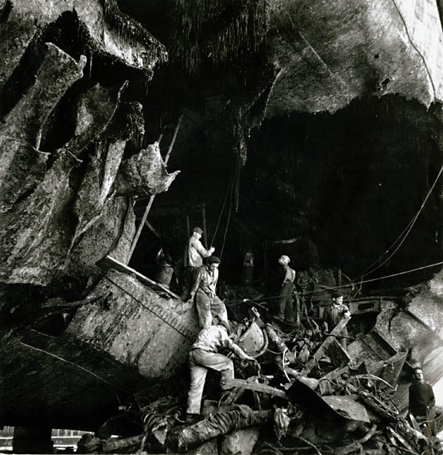 Robert Doisneau - Wartime Sabotage on Ship in the Port of Toulon Robert Doisneau - Wartime Sabotage on Ship in the Port of Toulon