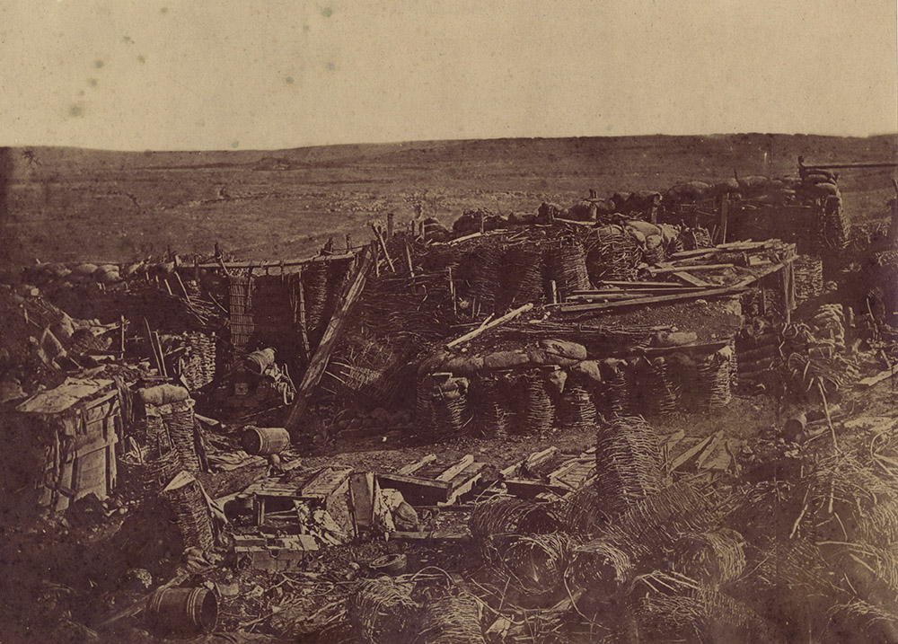 Robertson & Beato - Panoramic view of the interior of Redan after it had been abandoned by the Russians, Sevastopol, Crimea