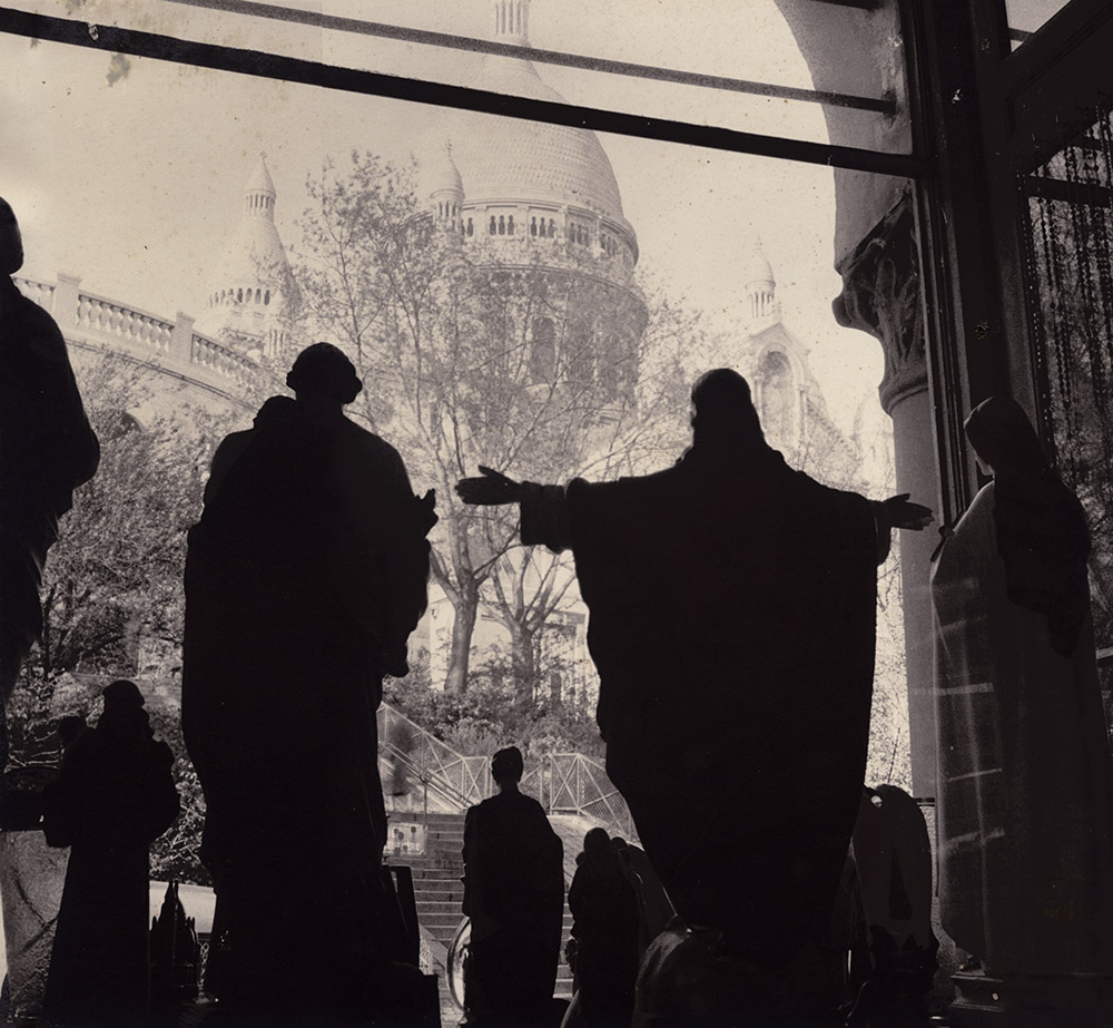 Albert Monier - Holy Statues with Sacre-Coeur in Backgound, Paris