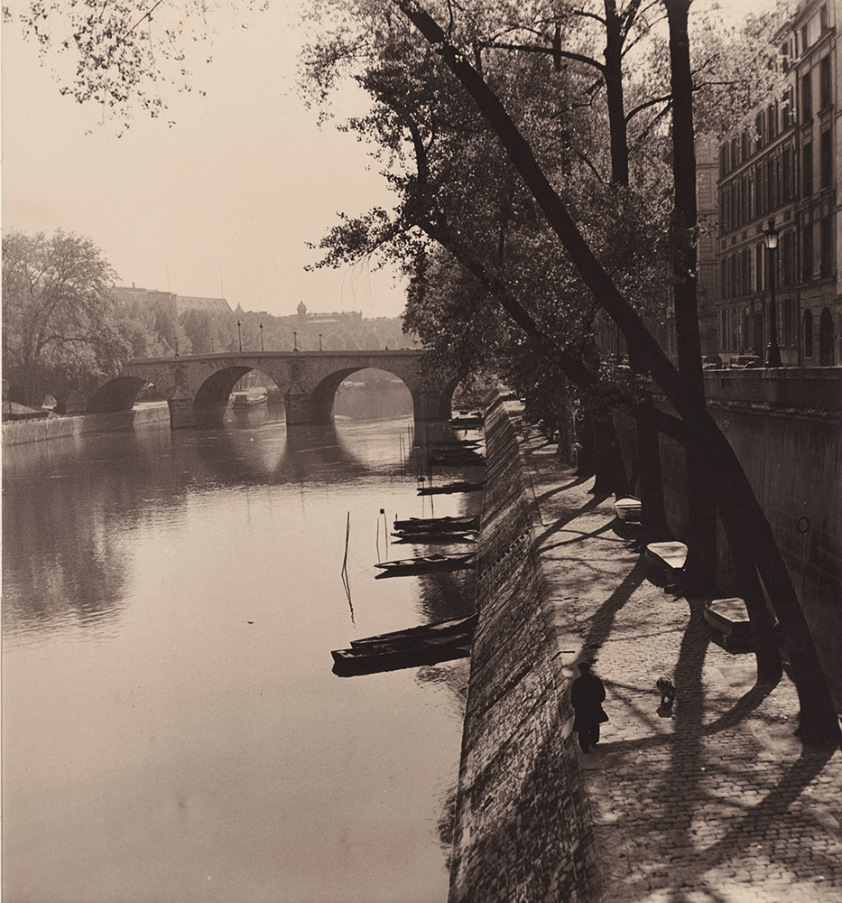 Albert Monier - Bank of the Ilse Saint-Louis and the Pont Marie in the Distance, Paris