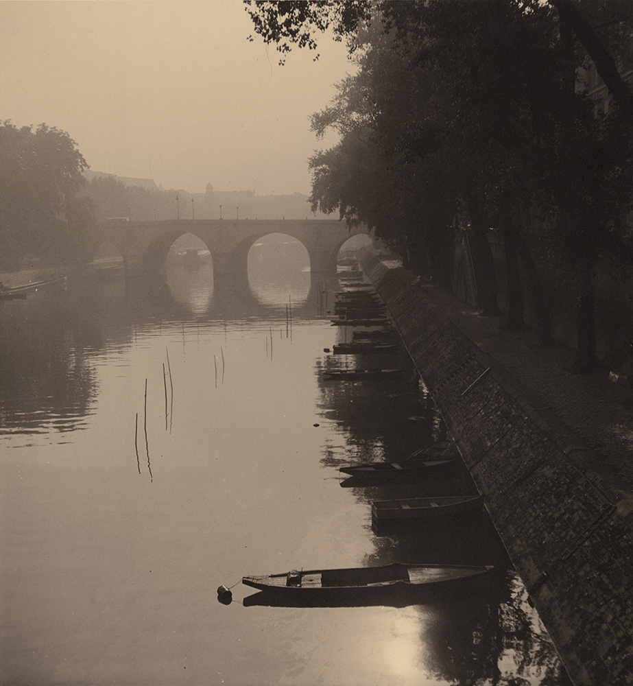 Albert Monier - Bank of the Ilse Saint-Louis and the Pont Marie in the Distance, Paris