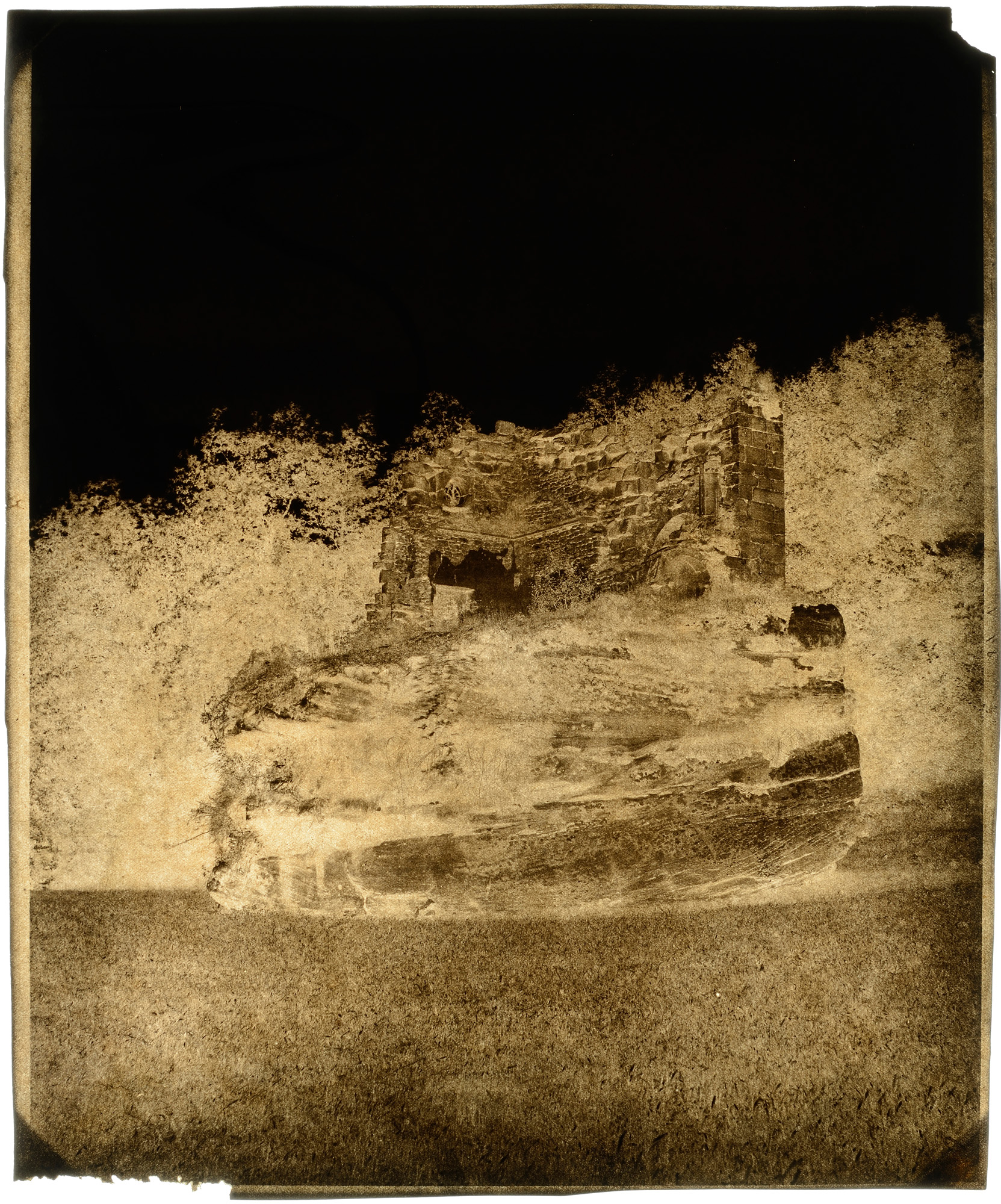 François Joseph Édouard De Campigneulles - Façade d'une Chapelle (Ruines) élevée sur un Rocher, Nord de la France