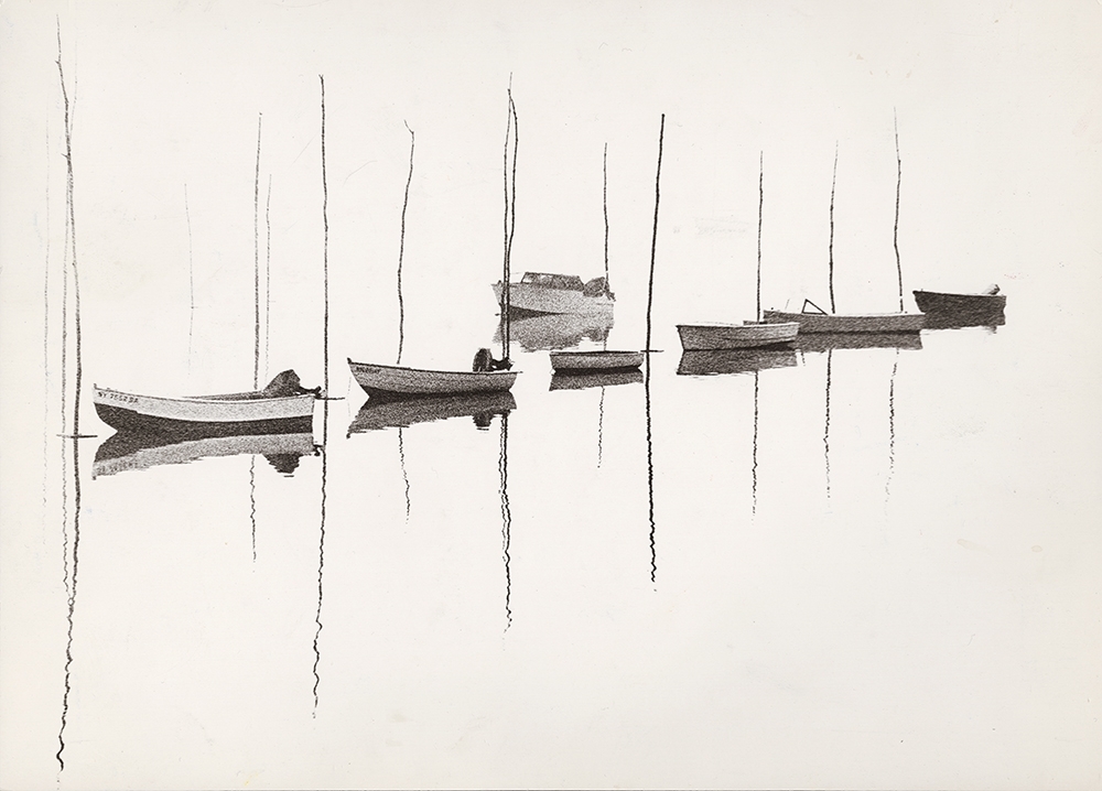 John Hedgecoe - Fishing Boats on the Hudson River