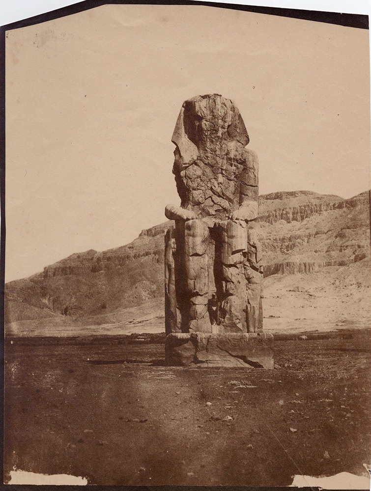 Maxime Du Camp - Gournah, Colosse Monolithe d'Aménôpht III; Thèbes, Egypt