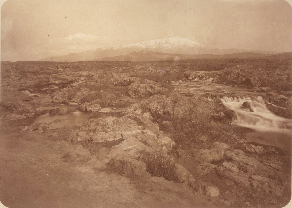 Giovanni Crupi - Panorama dell' Etna (Lava Fields in Foreground)