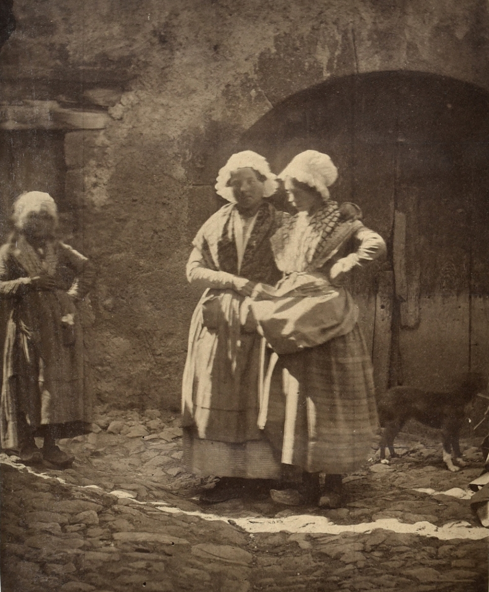 Anonymous - Study of Peasant Women and Dog in the Sunlight