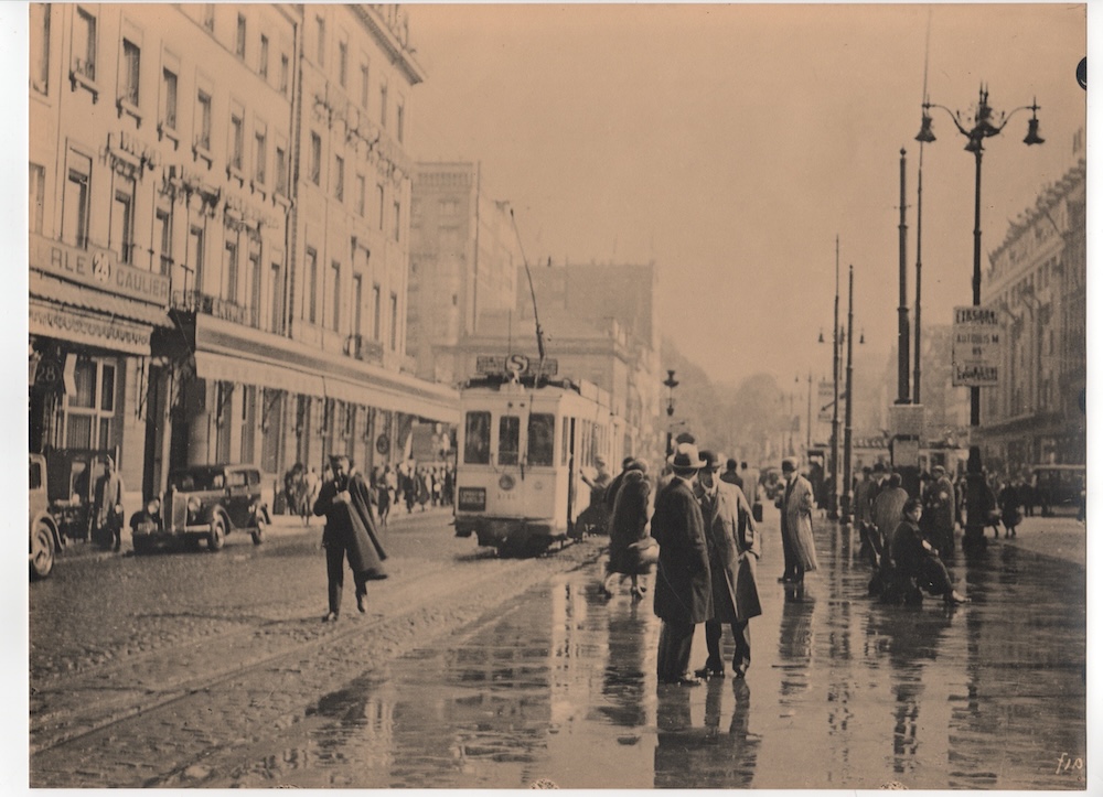 Leonard Misonne - Rainy Street with Tram in Brussels, Belgium Leonard Misonne - Rainy Street with Tram in Brussels, Belgium