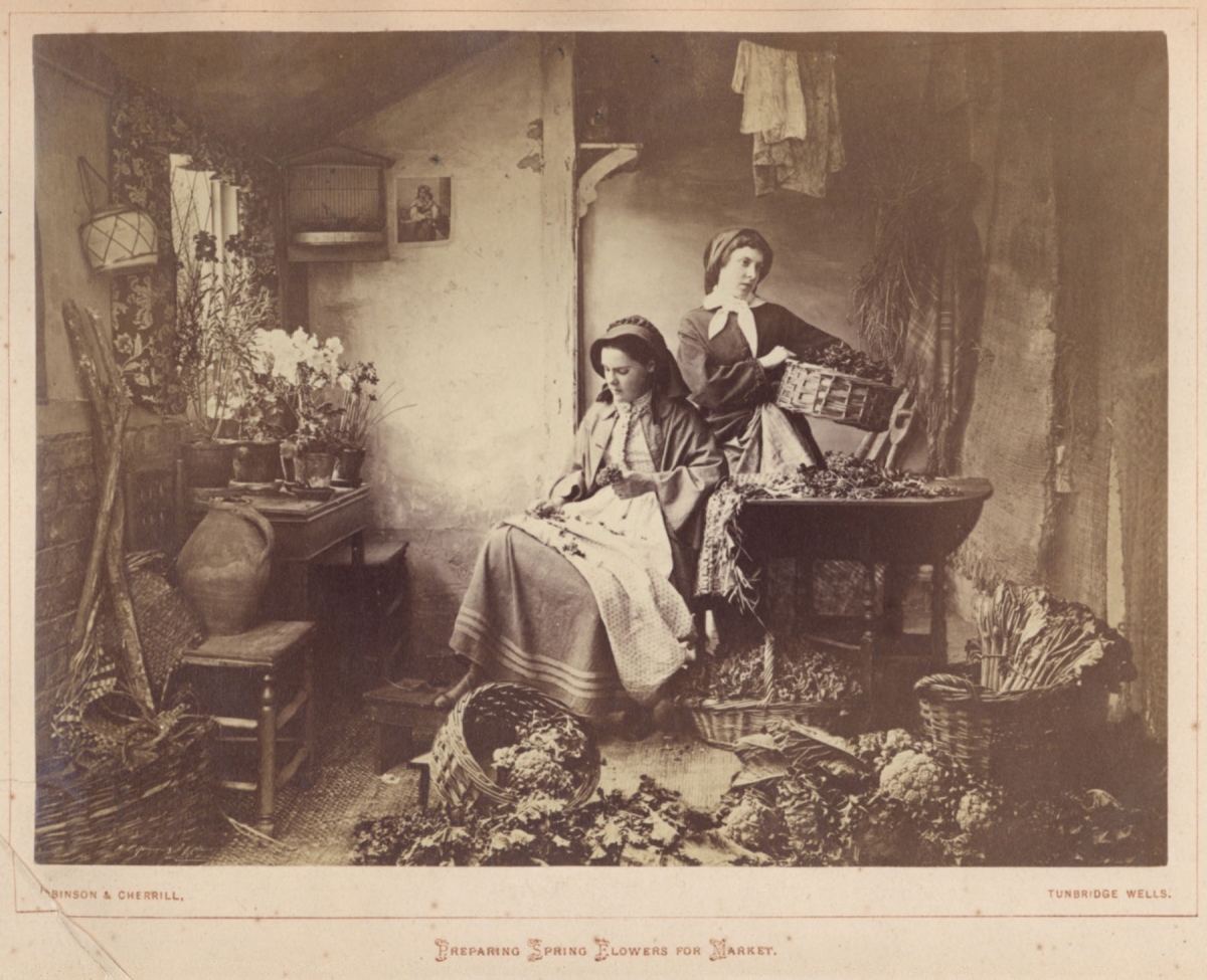 Henry Peach Robinson - Preparing Spring Flowers for Market