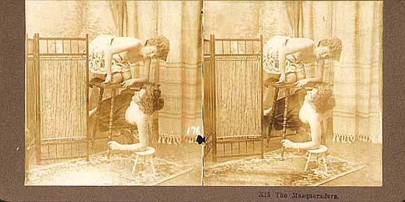 Anonymous - Two Partially Nude Women Playing Masquerade