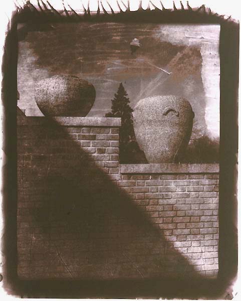 Robert Asman - Untitled (Brick Wall with Clay Urns) Robert Asman - Untitled (Brick Wall with Clay Urns)