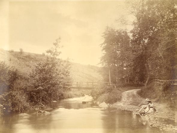 Anonymous (Roger Fenton?) - Children Playing at the Edge of a Stream Anonymous (Roger Fenton?) - Children Playing at the Edge of a Stream