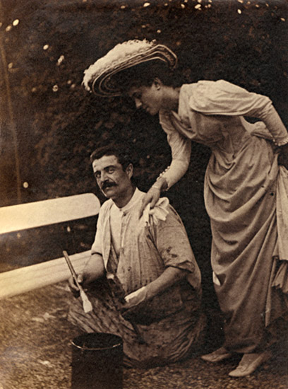 Anonymous - Fence Painter and Woman