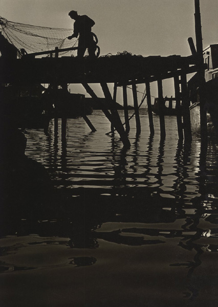 George Richmond Hoxie - Fisherman at Sunset, Peggy's Cove, Nova Scotia