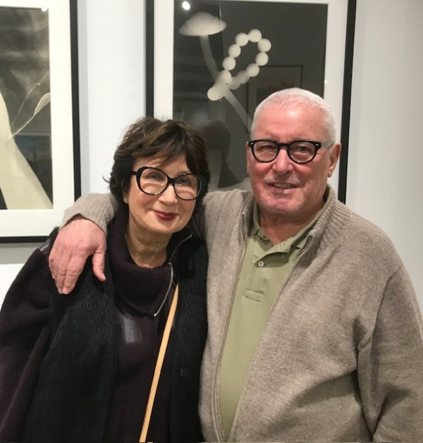 Alain and Francoise in front of our shared wall at Paris Photo in 2021.