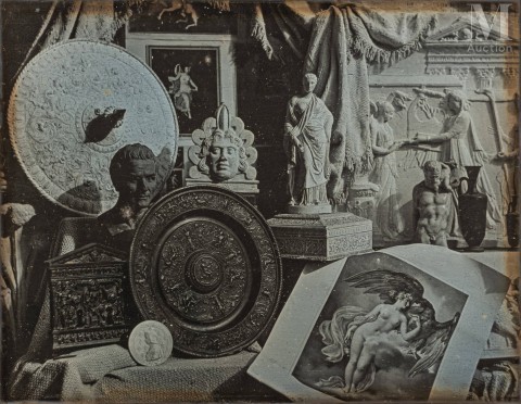 Early whole-plate daguerreotype by Alphonse-Eugène Hubert from the Daguerre studio. Early whole-plate daguerreotype by Alphonse-Eugène Hubert from the Daguerre studio.